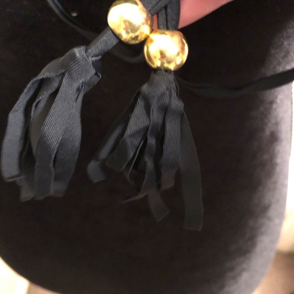 Ambrielle Bikini top SZ L back/white print&tassels - Picture 5 of 6